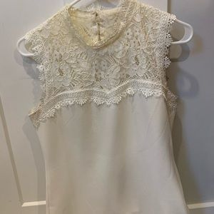 H&M cream shirt, size Medium.